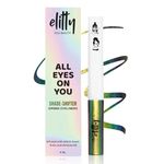 Elitty Ombre Holographic Green-Brown Waterproof Liquid Eyeliner | Multichrome Finish | Lasts Upto 12 Hours | Intense, Smudge Proof, Witch Hazel Infused, Quick Drying | (All The Rizz) - 4ml