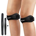 CAMBIVO 2 Pack Knee Braces for Knee Pain, Patella Knee Support Strap, Adjustable Patellar Tendon Stabilizer Band for Jumpers, Basketball, Running, Hiking, Volleyball, Tennis, Squats