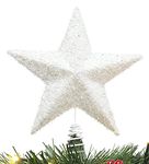 Christmas Concepts® 28cm Sparkly Tree Top Star - Luxury Christmas Decorations (White)