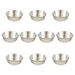 Yuanhe Lot of 10 Stainless Steel Shallow Drop-in Drink Cup Holder (Jumbo Shallow), silver, 3-1/2inches in diameter,1.08 inches tall.