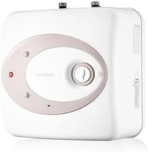 Feelrogast Electric Tank Water Heater-8 Gallon Under Sink Instant Hot Water for RV, Camper, Kitchen, Food Truck, 120V 1500W, Dusty Rose, Wall or Floor Mounted