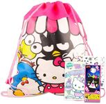 Hello Kitty Travel Bag Set - Bundle of 4 Hello Kitty Activities with Coloring Book, Games, and Puzzles | Hello Kitty Activity Kit for Girls