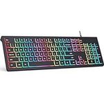 COLIKES Keyboard RGB Backlit, Wired