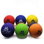 SPORTSPET High Bounce Natural Rubber Dog Balls (High Bounce Dimple 6 Pack) (61mm)