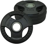 2.5kg X 4 Rubber Coated Cast Iron Olympic Weight Plate - Commercial Grade