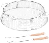 Lynxor Fire Pit Screen Mesh, Stainless Steel Fire Pits Spark Protector for 19" Solo Stove Bonfire Shield, Fire Pit for Backyard & Outdoor Includes Poker, Shield Removal Tools