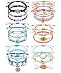 JeryWe 20PCS Beach Anklets for Women String Adjustable Anklet Bracelets for Women Waterproof Handmade Rope Anklet Set Colorful Boho Summer Foot Jewelry