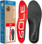 SOLE Unisex's Regular Footbed Insoles for Men and Women with Met Pad (Cork), Red, 11 Size 13