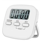 P-Plus International Digital Kitchen Timer Magnetic Countdown Cooking Kitchen Timers with Louder Alarm Big Digit, Back Stand Hanging Hole for Cooking Kids Teacher Shower Bathroom Oven Round