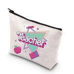 WCGXKO Teacher Gift Teacher Appreciation Gift Colorful Teacher Zipper Pouch Makeup Bag (Teacher P CA)