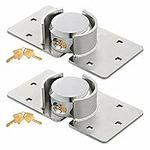 Xample® 2X Heavy Duty Van Garage Shed Door Security Padlock & Hasp Set High Security Hasp Shackle Lock 73mm Steel 2PCS