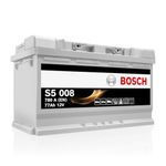 Bosch S5008 Car Battery 77 A/h - 780 A - 12 V Battery, Type 096, Lead-acid for Non-Start/Stop Vehicles, Left (-) Right (+), 278 x 175 x 190 mm - For Vehicles with High Electrical Needs