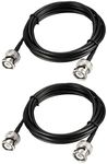 uxcell BNC Male to Male Coaxial Jumper Cable 50 ohm 6 feet RG174 for Video Signals,CCTV,Camera 2pcs