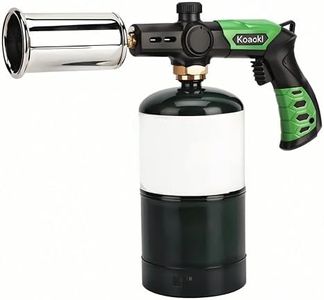 Koackl Propane Torch Head, Powerful Charcoal Torch Lighter, Campfire Starter, Grill Torch with Igniter, Adjustable Flame for Cooking, Soldering(Propane Tank Not Included)