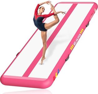 WELANDFUN Tumble Track Mat for Gymnastics | 6 inches Air Tumbling Mats, 16ft Inflatable Gymnastics Mat for Home Use, Training, Cheerleading, Water Yoga with Electric Air Pump
