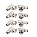 Generic 8 Pcs BNC Male to 2 Female Connector RF Coaxial T Adapter Converter 3 Way Splitter