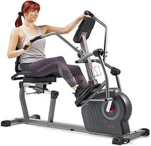 Sunny Health & Fitness Elite Recumbent Cross Trainer & Elliptical Machine with 12-Level Magnetic Resistance, Easy Adjust Seat & Exclusive SunnyFit® App Enhanced Bluetooth Connectivity - SF-RBE420049