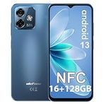 Ulefone Note 16 Pro Unlocked Cell Phones NFC, 16GB+128GB Storage, 50MP Dual Cameras, 6.52-inch Screen, Android 13, 4G LTE Phones (Blue)