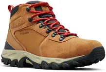 Columbia Men's Newton Ridge Plus II Suede Waterproof, Elk/Mountain Red, 12