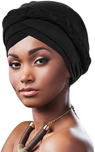 DRESHOW Turbante Africano para Mujeres Preatado Trenzado Envoltura de Cabeza Sombreros Moda Gorra de Dormi Gorro cáncer de quimio