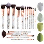 Makeup Brushes DUAIU 16Pcs Makeup Brush Set Professional Foundation Brush Blending Eyeshadow Concealer Brush Set with 4pcs Makeup Sponge