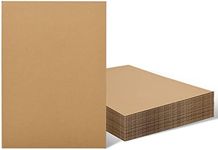 Worown 20 Pack A3 (297 x 420 mm) Large Cardboard Sheets, 3mm Thickness Corrugated Cardboard, Kraft Board for Painting, Modeling, Arts & Crafts