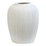 Olly & Rose Rhodes Vase - Flower Vase - White Ceramic Vases Patterned 20cm 8 Inch