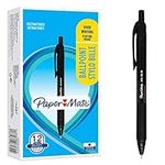 Paper Mate Alfa Retractable Ballpoint Pens | Medium Point (1.0 mm) | Black Ink | 12 Count