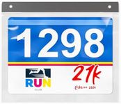 BLAUBECK Race Bib Vinyl Holder 20 Pack, Clear Bib Boards Sleeves Protector for Runners, Race Bib Display, Marathon Bib Display, Running Bib Holder(20 Extra Bib Sleeves)