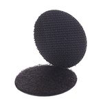 Round 1-1/2 Inch Hook and Loop Fasteners Dots Black Nylon Self Adhesive Dots for Home School Office (12 Pairs)