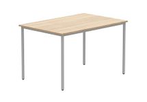 Office Hippo Essentials, Sturdy & Robust Computer, Stylish Home Office, Ideal Desk Table for Any Work Space, Height Adjustable Feet, 5 Year Guarantee, Canadian Oak, 120 x 80 cm