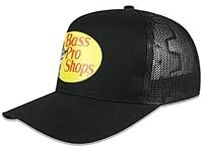 cmjxfz Baseball Cap & Trucker Hat Mesh Cap Bass Pro Shop - One Size Fits All Snapback Closure - Great for Hunting & Fishing (Black)