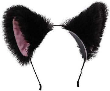 Faylay Girl Women Cat Ears Headband Cosplay Fluffy Cute Furry Party Headwear, 4-wld-hf, Large