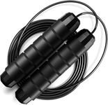 LuxVeno Jump Rope, Tangle-Free, Rapid Speed, Jumping and Skipping Rope for Gym Fitness & Home Exercise, Man and Woman Workout Gear, Essential Fitness Products Easy Adjustment Black Colour