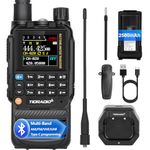 TIDRADIO TD-H3 Ham Radio Transceiver, Wireless Programming Dual Band Two Way Radio, Long Range Handheld Amateur Radio Air Band (Black), 1 Pack