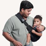 Snugs Ergonomic Baby Carrier | Luxe Edition | Toddler carrier | Sling carrier | Breathable and Lightweight Fabric | Adjustable Straps | Suitable for 8 Months to 4 Years | Supports Up to 20 Kg | Multicolor (Jet Black)