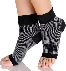 Ankle Support Brace for Men & Women - Plantar Fasciitis Socks - Foot Compression Sleeves - 24/7 Arch Support - Heel Wrap for Pain Relief (S/M)