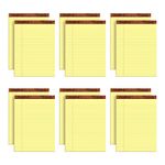 TOPS The Legal Pad Legal Pad, 8-1/2 x 11-3/4 Inches, Perforated, Canary, Legal/Wide Rule, 50 Sheets per Pad, 12 Pads per Pack (7532)