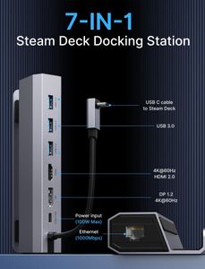 JSAUX 7-in-1 Steam Deck Docking Station – USB-C Hub with HDMI, USB Ports