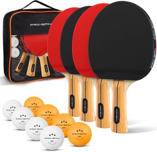 PRO SPIN 4-Player Table Tennis Set – Paddles and Balls Included