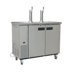 Polar Refrigeration G-series 250 W Direct Draw Keg Beer Dispenser & 2x Tap, Stainless Steel, Holds 2x Half Barrel Kegs, Energy Rating C - Includes Tap, CO2 Line & Tee Joint & Type A Keg Con., GE633