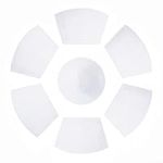 Sileduove Pack of 7 PVC Wedge Placemats, Non-Slip Placemats for Kitchen, Dining Room, Tableware (White)