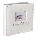 Malden International Designs Sweet Baby White Album 2-UP Holds 160 Photos with Opening Cover