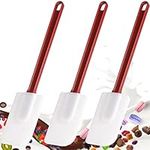 Rubber Spatulas Silicone Heat Resistant, Commercial Spatula Silicone Set of 3, Rubber Scraper Spatula 9.5 Inches, Commercial Spatula Heavy Duty, Rubber Scraper for Kitchen Use (Set A)