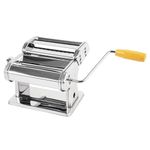 Vogue 6 inch Pasta Machine, Chromed Steel - Produces Pasta to a Variety of Thicknesses, in two widths - Nickel Plated Rollers, Fresh Pasta Maker, Size: 146(H) x 205(W) x 205(D) mm, J578