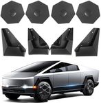 Nounaik Wheel Center Hub Caps and Mud Flaps Compatible with Tesla Cybertruck 2024 2023 Accessories