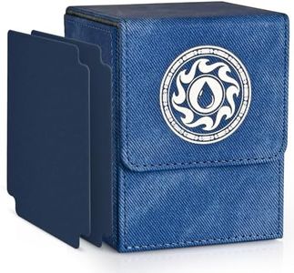 Infinity Guard Card Deck Box for MTG, Magic Commander Deck Box Fits 200+ Cards without sleeves for TCG CCG Trading Cards (Blue)