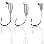 Fishing Jig Head Hooks,16pcs Fishing Swimbait Jig Hooks for Bass, Water-Drop Saltwater Freshwater Fishing Jigs