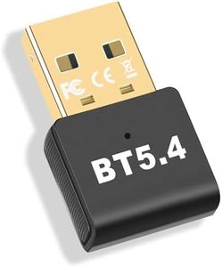 Bluetooth Adapter 5.4, USB Bluetooth Stick (EDR & BLE) Plug and Play Bluetooth Dongle for PC Laptop Desktop Computer, Supports Windows 11/10/8.1/7