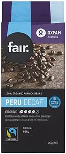 Oxfam fair Decaffeinated Peru Fairtrade Organic Ground Coffee 250g